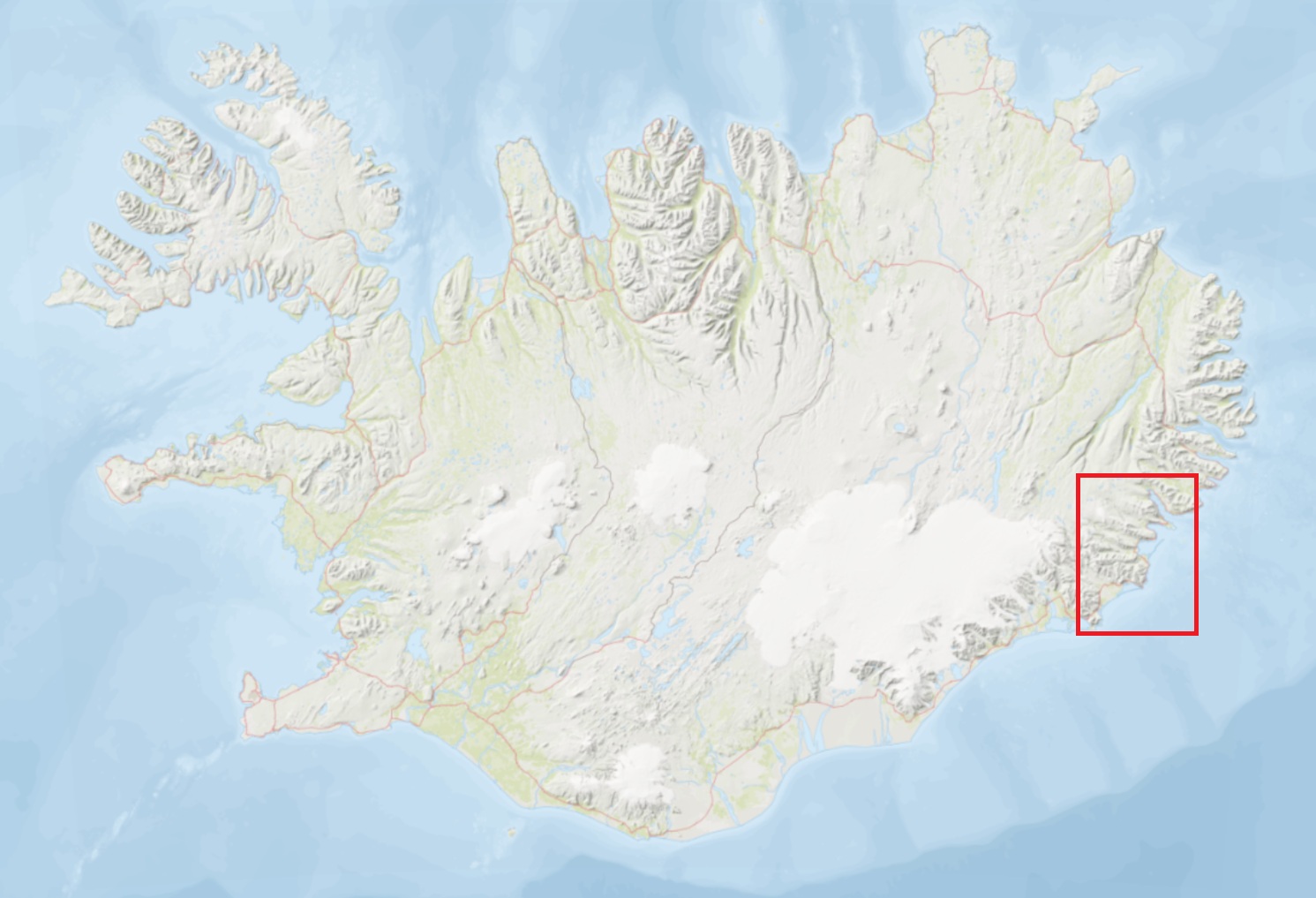 Staðsetning veiðisvæðis 7 á Íslandi